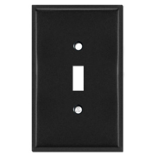 Oversized 1 Toggle Faceplates - Black | Kyle Switch Plates