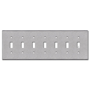 Seven Toggle Switch Covers Satin Stainless Steel Seven Toggle Switch Covers Satin Stainless Steel