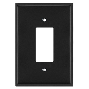 Extra Large 6.38'' Oversized GFCI Rocker Light Switch Plate - Black