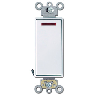 Decora Rocker Pilot Light Switch 20A White Leviton 5628
