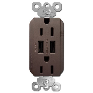 OUTLET【キャメル、黒 ブラック、Dブラウン 140㎝×30本】 dual-usb-charger-gfci-outlet-