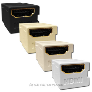 【OUTLET】delux ショートボード HDMI Adapter Port - Feed Through Cable Connector Leviton 40834