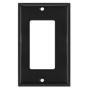 Narrow 1/8'' Offset Trim Decor Outlet Switch Wallplate - Black