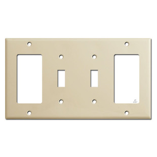 4-Gang Decora 2 Toggle Decora Electrical Outlet Cover - Ivory