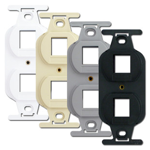 Leviton Duplex Outlet Insert with 2 QuickPort Jack Openings 41087