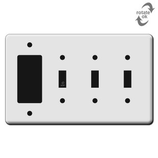 Maxi-Size Tall 1 Decora 3 Toggle Light Switch Wall Plates