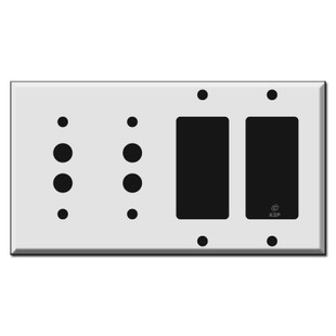 4-Gang 2-Decora 2-Push Button Switch Wall Plates | Kyle Switch Plates