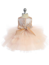 Beautiful Baby Party Dress With Glitter Bodice And Ruffle Skirt