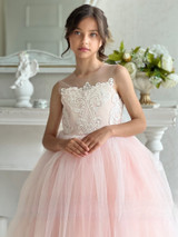Couture Flower Girl Wedding Party Special Occasion Lace Tulle Dress
