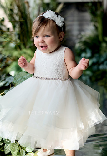 Teter Warm Couture Christening Special Occasion Baptism Lace Tulle Dress
