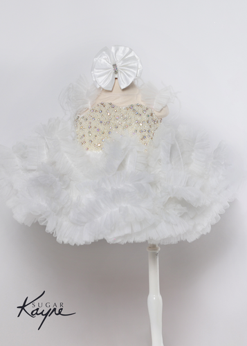 Sugar Kayne Girls Cupcake Crystal Embellished Pageant Party Dress