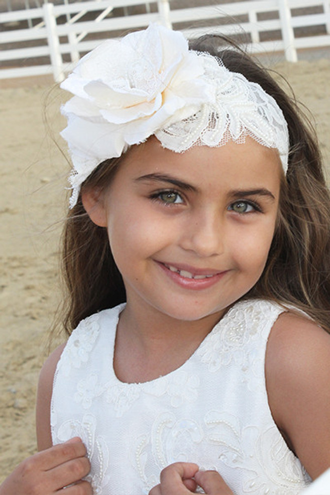 Couture Lace Headband For Girls | Beautiful Flower Lace Headband 