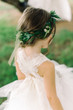 Girls White Flower Girl Ruffled First Communion Dress By Amalee Couture