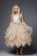Petite Adele Couture Sequin Tulle Flower Girl Pageant Dress