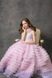 Couture Beaded Ombre Flower Girl Pageant Tulle Ruffled Ball Gown