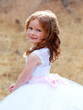 Couture Flower Girl Communion Toddler Baby Dress With Beaded Lace