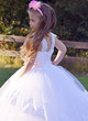 Luxurious Lace Couture Baby Baptism Flower Girl Lace Communion Gown