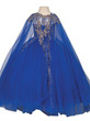Beautiful Pageant Party Floor Length Embroidered Tulle Dress