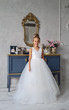 Custom Handmade Flower Girl Wedding Party Satin Tulle Floor Length Dress