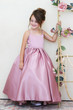 Amalee Girls Couture Floor Length Satin Special Occasion Flower Girl Dress