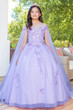 Girls 3D Floral Off The Shoulder Ball Gown Pageant Gown With Straps