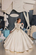 Custom Couture Satin Taffeta Embroidered Flower Girl Special Occasion Gown