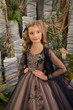 Exquisite Couture Flower Girl Pageant Party Embroidered Lace Tulle Gown