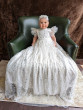 Couture Handmade Sequined Lace Tulle Christening Baptism Gown