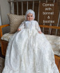 Luxury Couture Baby Baptism  Heirloom Christening Embroidered Sequin Gown