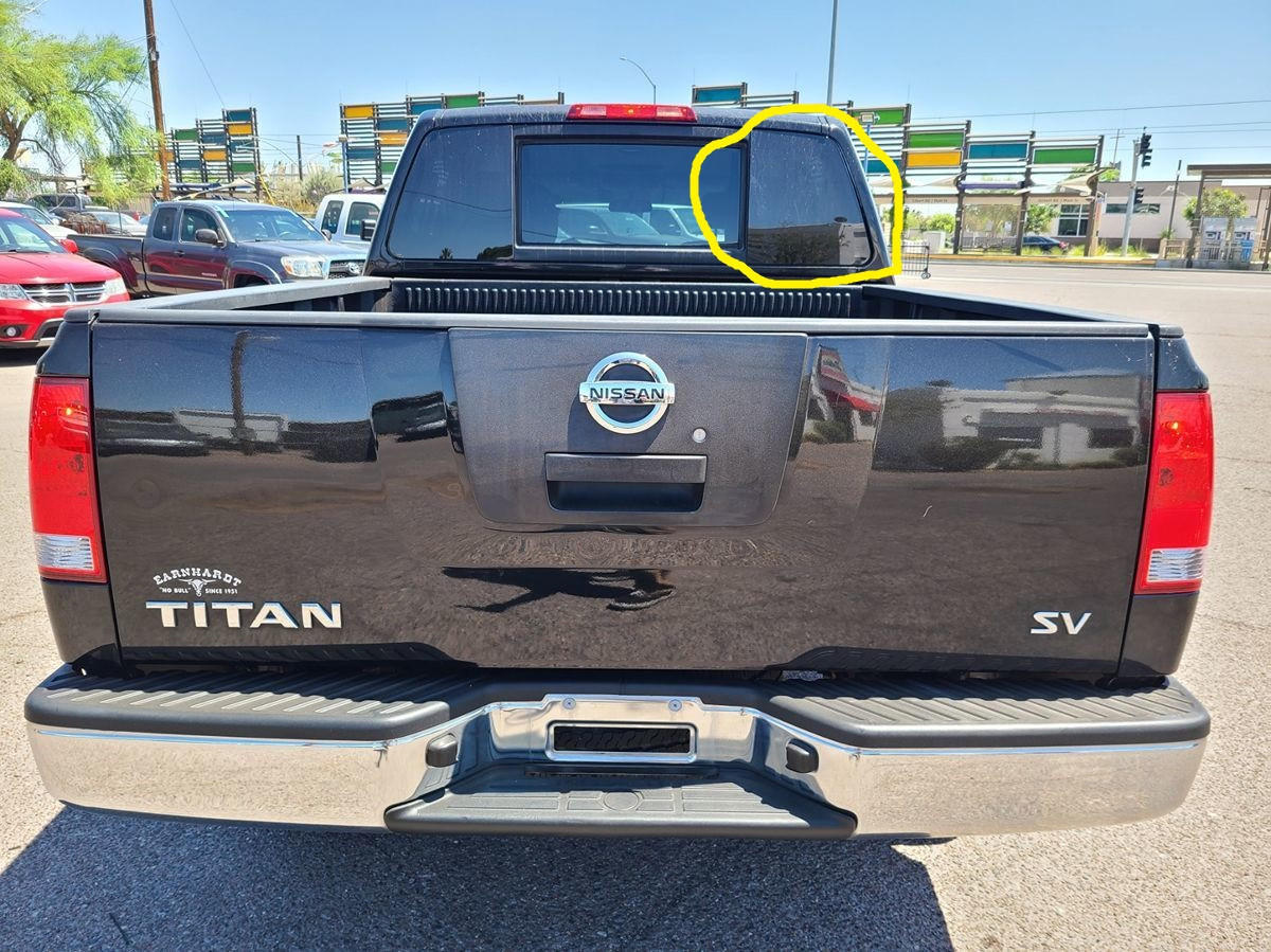 2004-2015 Nissan TITAN RIGHT POWER Replacement sliding rear window back glass slider