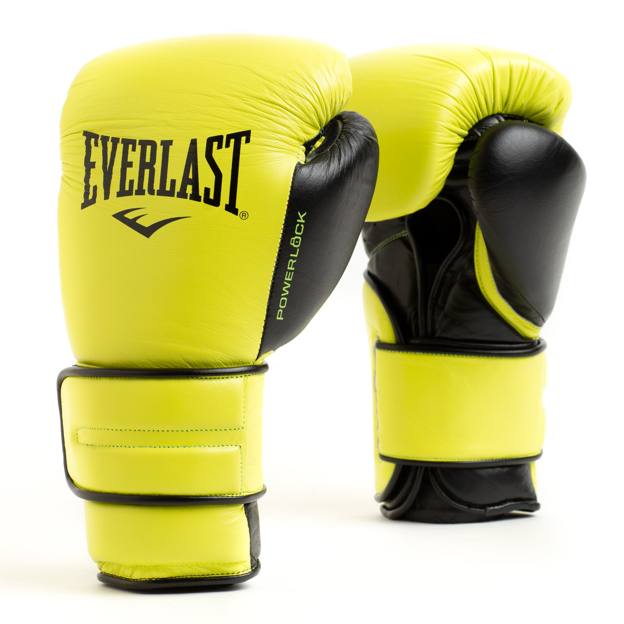 Everlast Powerlock2 Pro Hook N Loop Training Gloves Neon Yellow