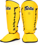 Fairtex Muay Thai Shin Guards Detachable Yellow