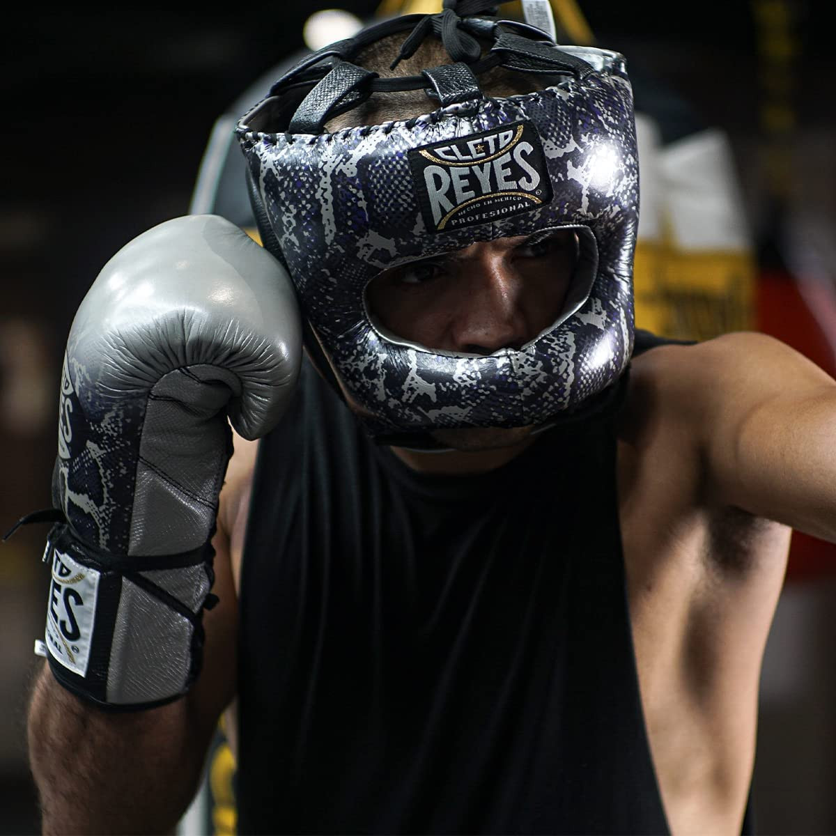 Cleto Reyes Traditional Headgear Silver/Black Steel Snake