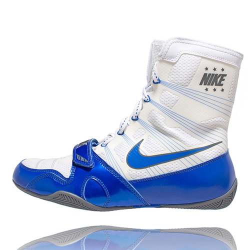 Nike HyperKO White / Game Royal / Cool Grey Boxing Shoes