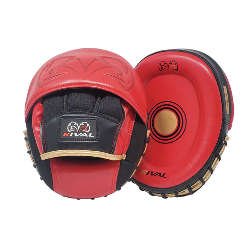 RIVAL Boxing RB5 Hook and Loop Leather Training Bag Mitts - Blue