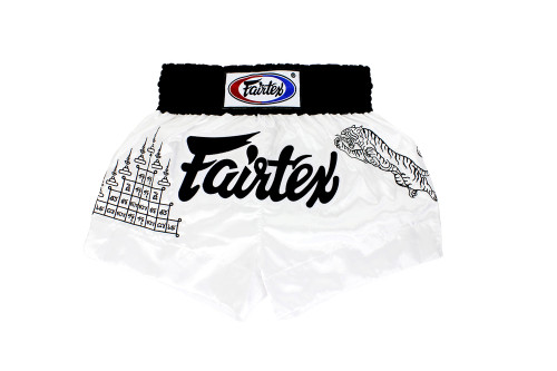 Fairtex Superstitious White Muay Thai Boxing Short