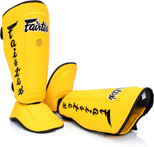 Fairtex Muay Thai Shin Guards Detachable Yellow