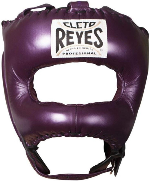 Cleto Reyes Traditional Headgear with Pointed Nylon Face Bar Metallic Purple