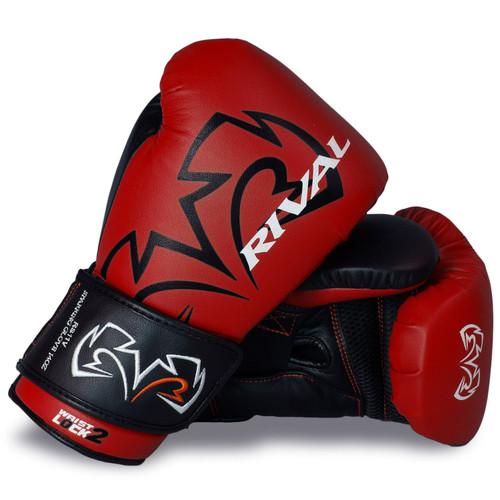 RIVAL RS11V Evolution Sparring Boxing Gloves Black/Red