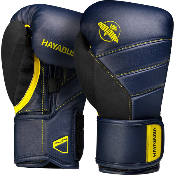 HAYABUSA ボクシンググローブ 12oz ネイビー/イエロー T3_BGloves_Blue_2019_Main-