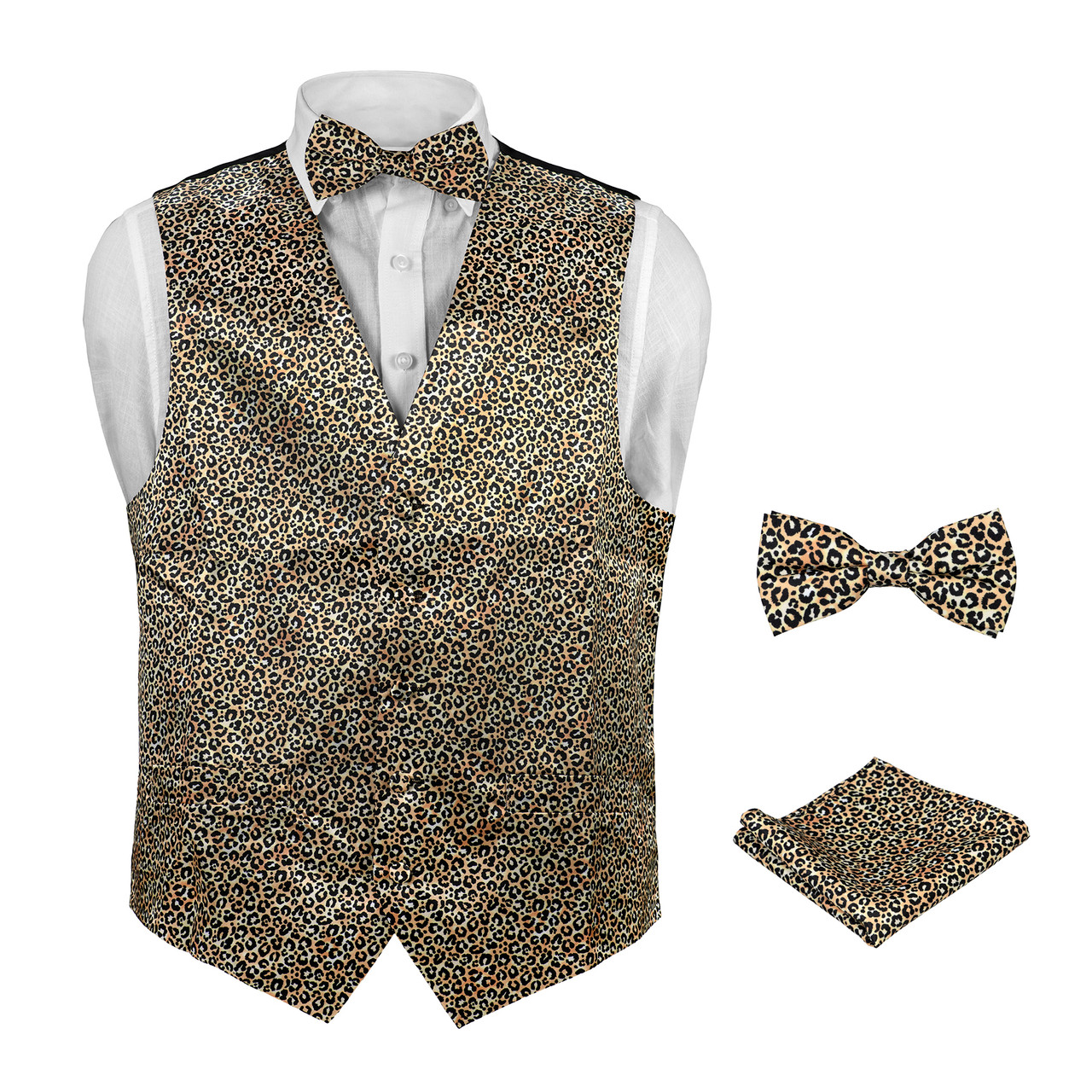 Paisley Formal Wear Moda Di Raza 4-Piece Mens Paisley Tuxedo Set - Vest, Tie, Bow Tie & Pocket Square Paisley Vest Formal Wear - Foto 7