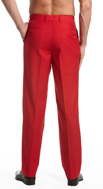 Men's Red Dress Pants Concitor Mens Red Trousers