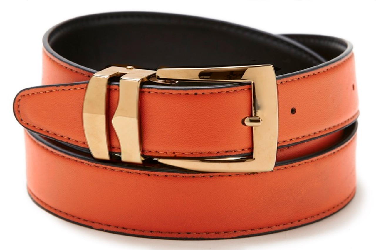 Amazon.com: Orange Pyramid Studded Leather Belt Punk (Small