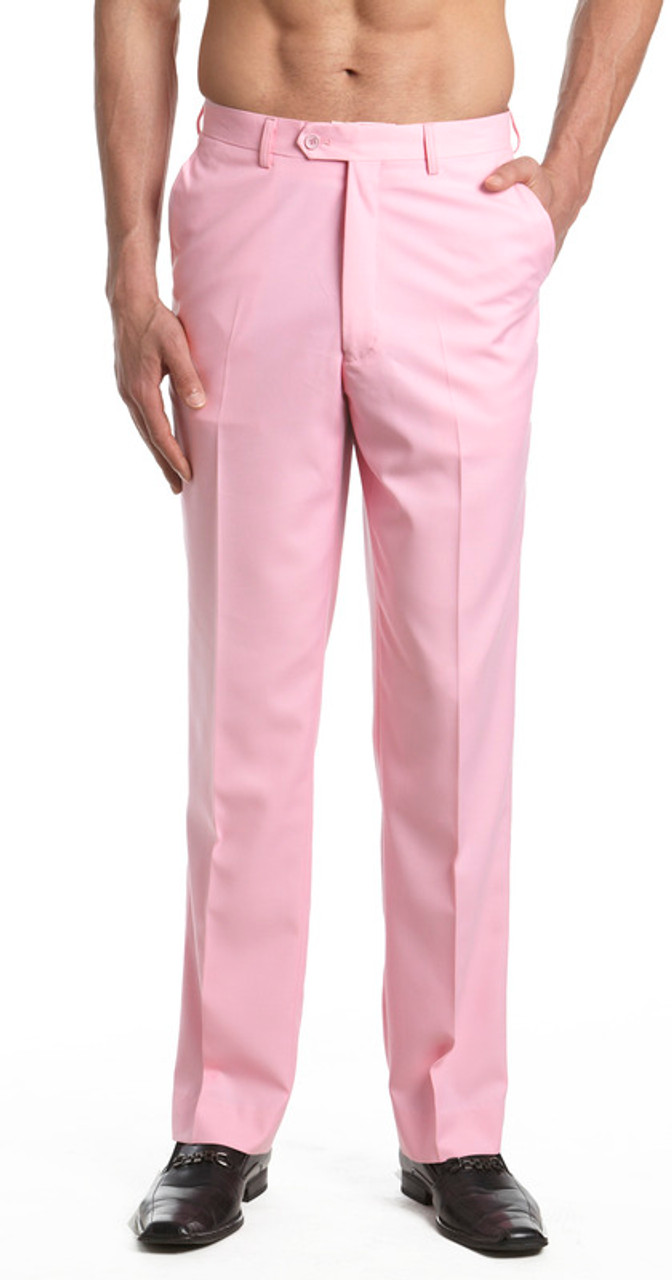 Buy VARAK WEAR Men Pink Solid Cottal Blend Formal Trouser at Amazonin