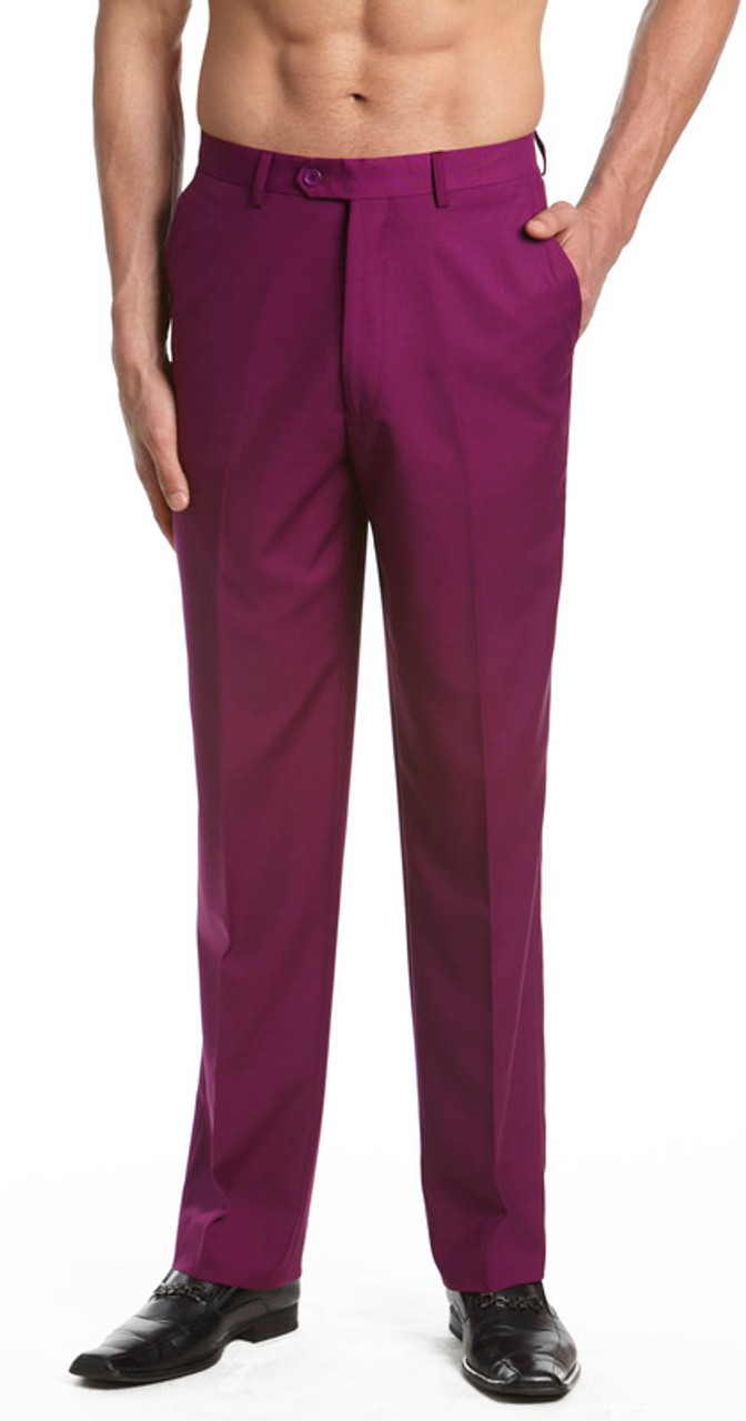 Buy Raymond Men Solid Slim Fit Formal Trouser  Purple Online at Low Prices  in India  Paytmmallcom