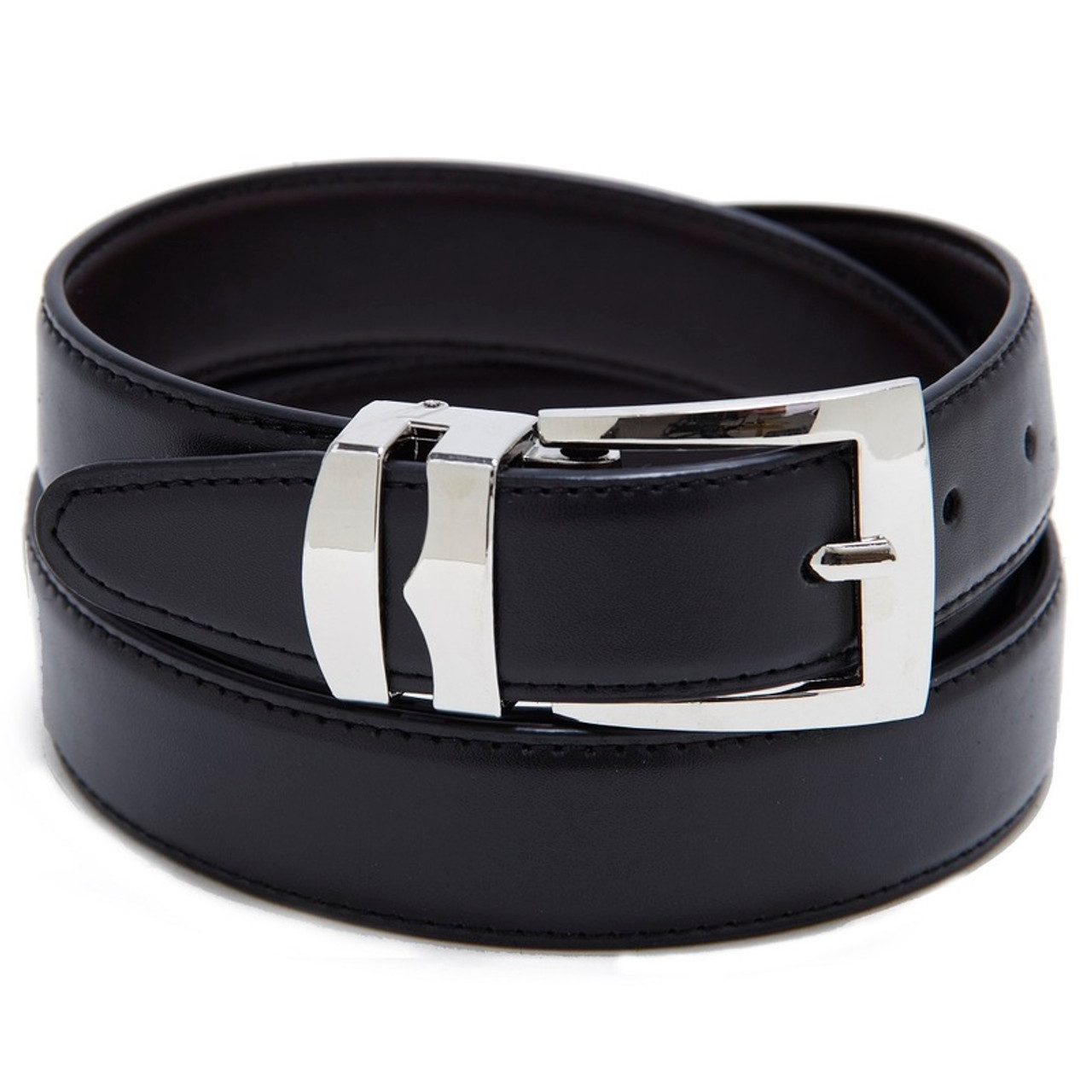 1.5” Wide Genuine Leather Belt with Double Prong Buckle