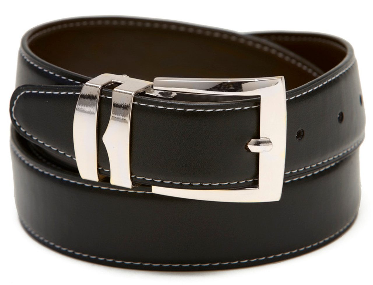 Reversible belt in black and dark brown - James - The Nines