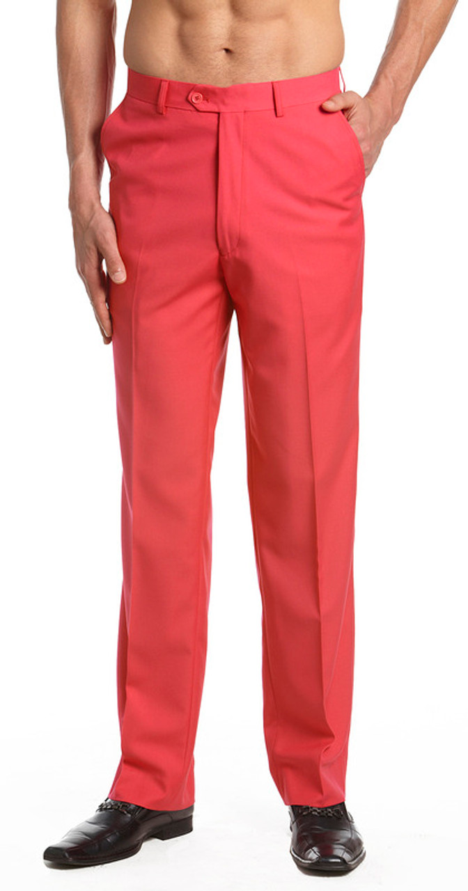 Men's Coral Pink Dress Pant