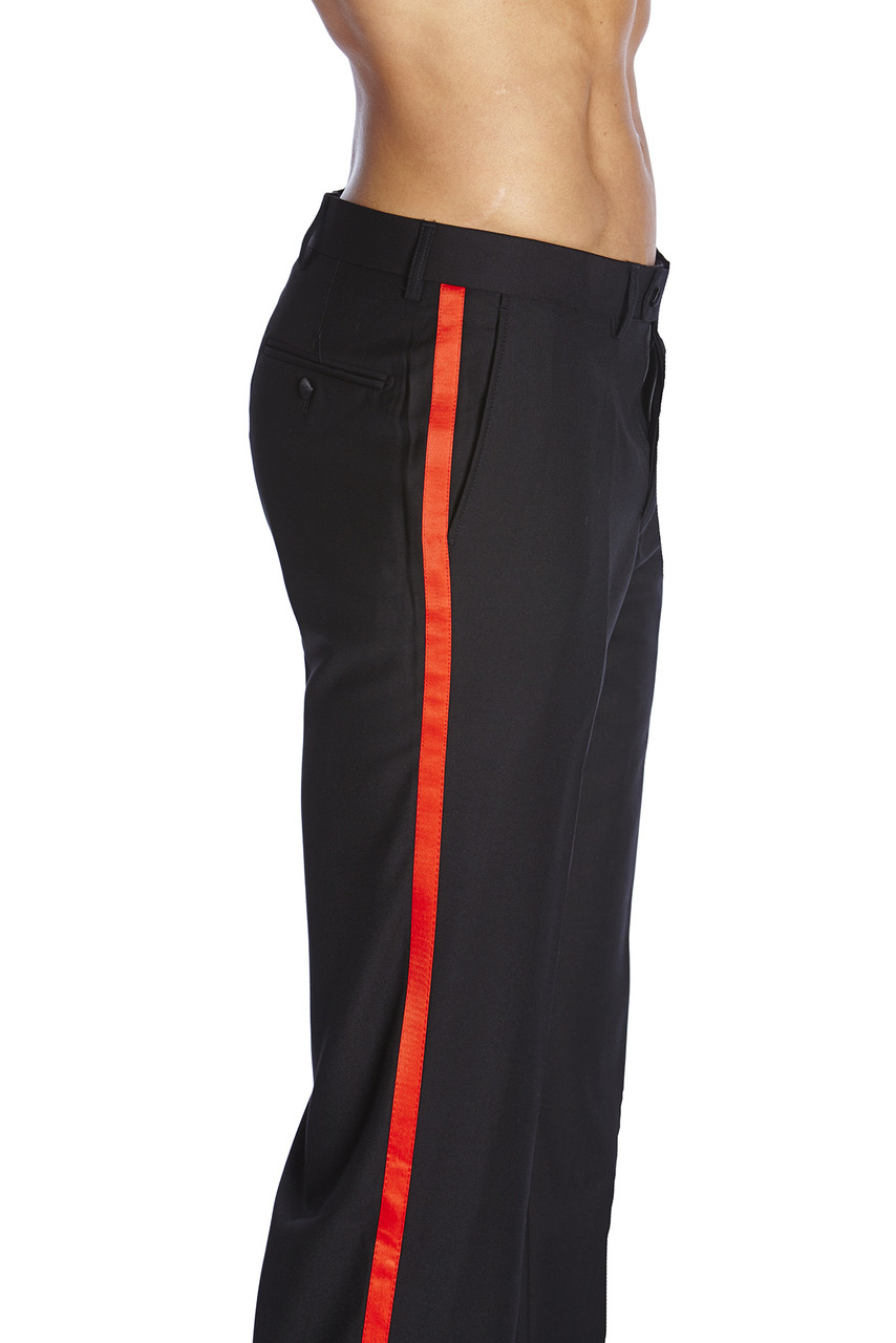 LTS Tall Women's Black & Red Side Stripe Wide Leg Trousers | Long Tall Sally