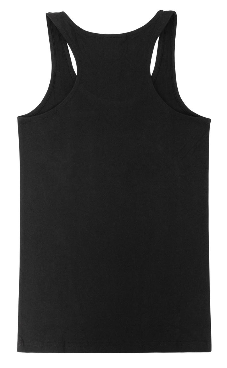 Women's Tank Top Solid Black Color 100% Cotton | Solid Color